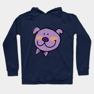 purple pig face Hoodie